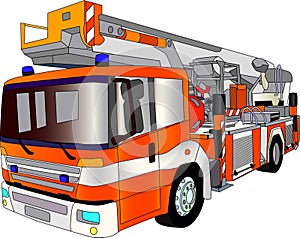 Fire engine lader