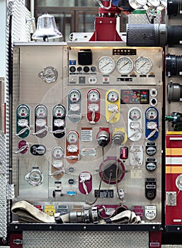 Fire engine side panel.