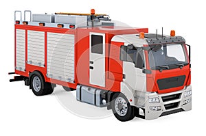 Fire engine truck, 3D rendering