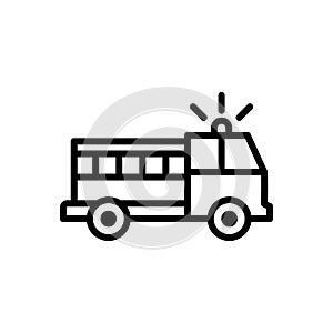 Fire engine truck icon flat vector template design trendy