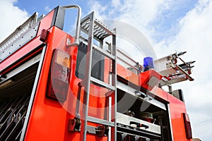 Fire Engine truck rear Germany