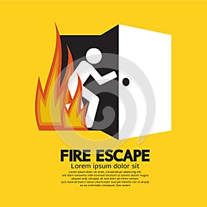 Fire Escape Graphic Sign