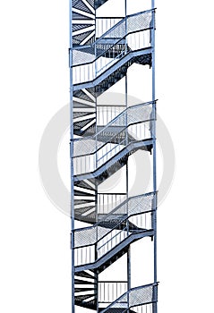 Fire escape isolated on white