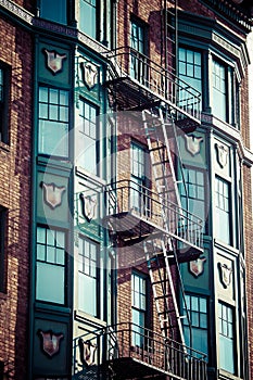 Fire escape on an old building