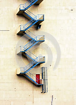 Fire escape staircase