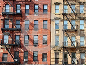 Fire Escape Stairs Outside Building New York