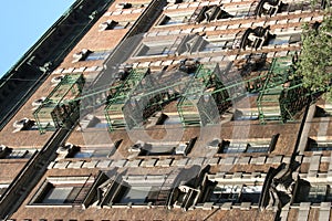 Fire escape stairway