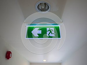Fire exit light sign (fire)
