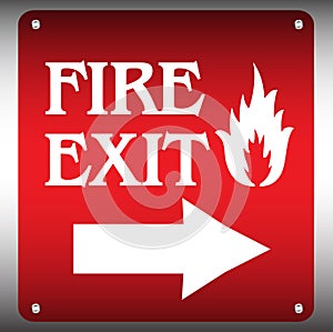 Fire exit plate