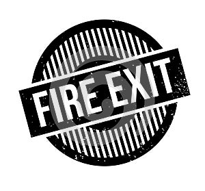 Fire Exit rubber stamp
