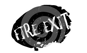 Fire Exit rubber stamp