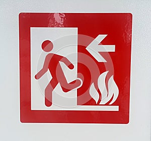 Fire exit sign