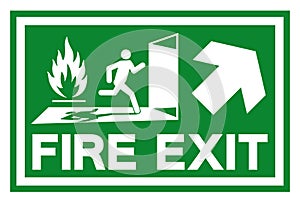 Fire Exit Symbol Sign, Vector Illustration, Isolate On White Background Label. EPS10