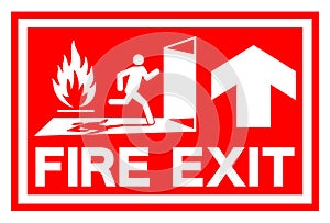 Fire Exit Symbol Sign, Vector Illustration, Isolate On White Background Label. EPS10