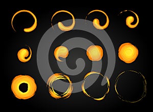 Fire explosion special effect fx animation frames sprite sheet. Vortex fire and thunder power explosion frames for flash animation