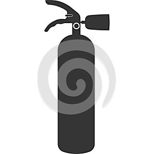 A fire extinguisher for extinguishing a fire. Vector image.