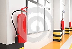 Fire extinguisher in factory