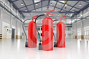 Fire extinguisher in factory