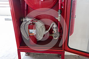 Fire extinguisher and fire hose reel