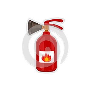Fire extinguisher icon cartoon style. Equipment for fire-extinguishing. Vector icon illustration of isolated.