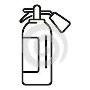 Fire extinguisher icon outline vector. Alarm gate