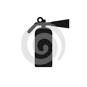 Fire extinguisher icon vector abstract sign isolated on white background