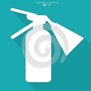Fire extinguisher icon vector illustration.