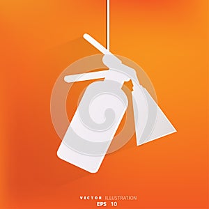 Fire extinguisher icon vector illustration.