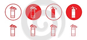 Fire extinguisher icon vector set collection for web