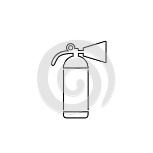 Fire extinguisher line icon template color editable. Fire danger. Fire protection symbol vector sign isolated on white