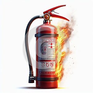Fire Extinguisher A portable device used to suppress or extingu photo