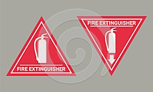 Fire extinguisher sign design concept. Illustration vector