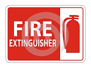 Fire Extinguisher Sign Isolate On White Background,Vector Illustration