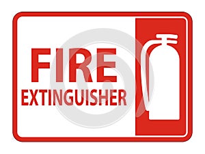 Fire Extinguisher Sign Isolate On White Background,Vector Illustration EPS.10