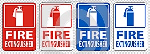 Fire Extinguisher Sign Symbol Sign Isolate on transparent Background,Vector Illustration