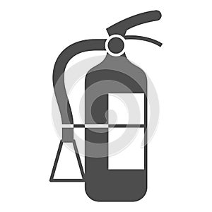 Fire extinguisher solid icon, Safety engineering concept, Fire alarm sign on white background, extinguisher icon in