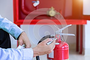 Fire extinguisher systems. photo