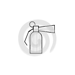 Fire extinguisher thin line icon. Fire extinguisher Hand Drawn thin line icon