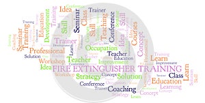 Fire Extinguisher Training word cloud.