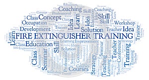 Fire Extinguisher Training word cloud.