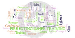 Fire Extinguisher Training word cloud.