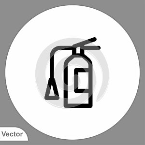 Fire extinguisher vector icon sign symbol