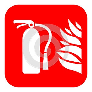 Fire extinguisher vector sign