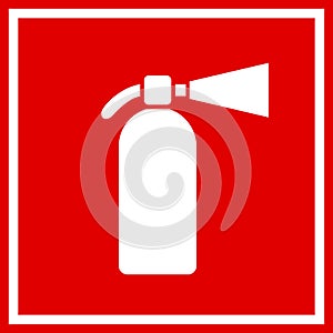 Fire extinguisher vector sign