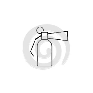 Fire extinguisher thin line icon. Fire extinguisher Hand Drawn thin line icon