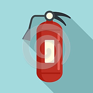 Fire extinguisher water icon, flat style