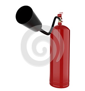 Fire extinguisher on white background