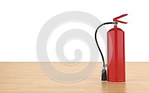 Fire extinguisher on white background