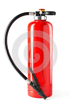 Fire extinguisher on white background