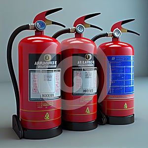 fire extinguishers 3d. Generative AI